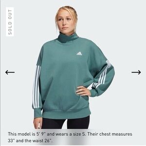adidas Women's Postgame Mock Neck Sweatshirt